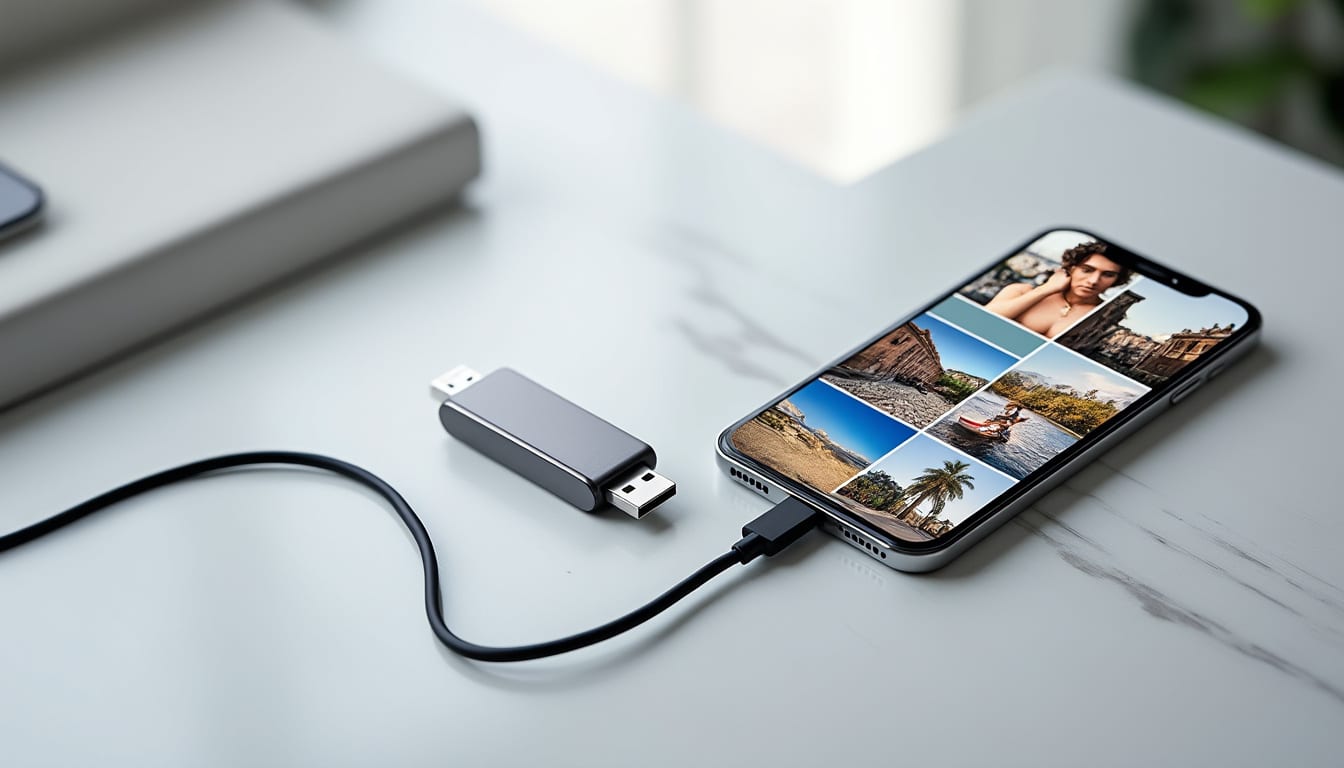 Comment transférer photo téléphone sur clé usb sans ordinateur